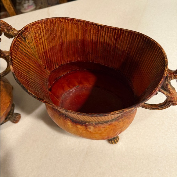 Vintage Orange and Brown Vases - Picture 5 of 8